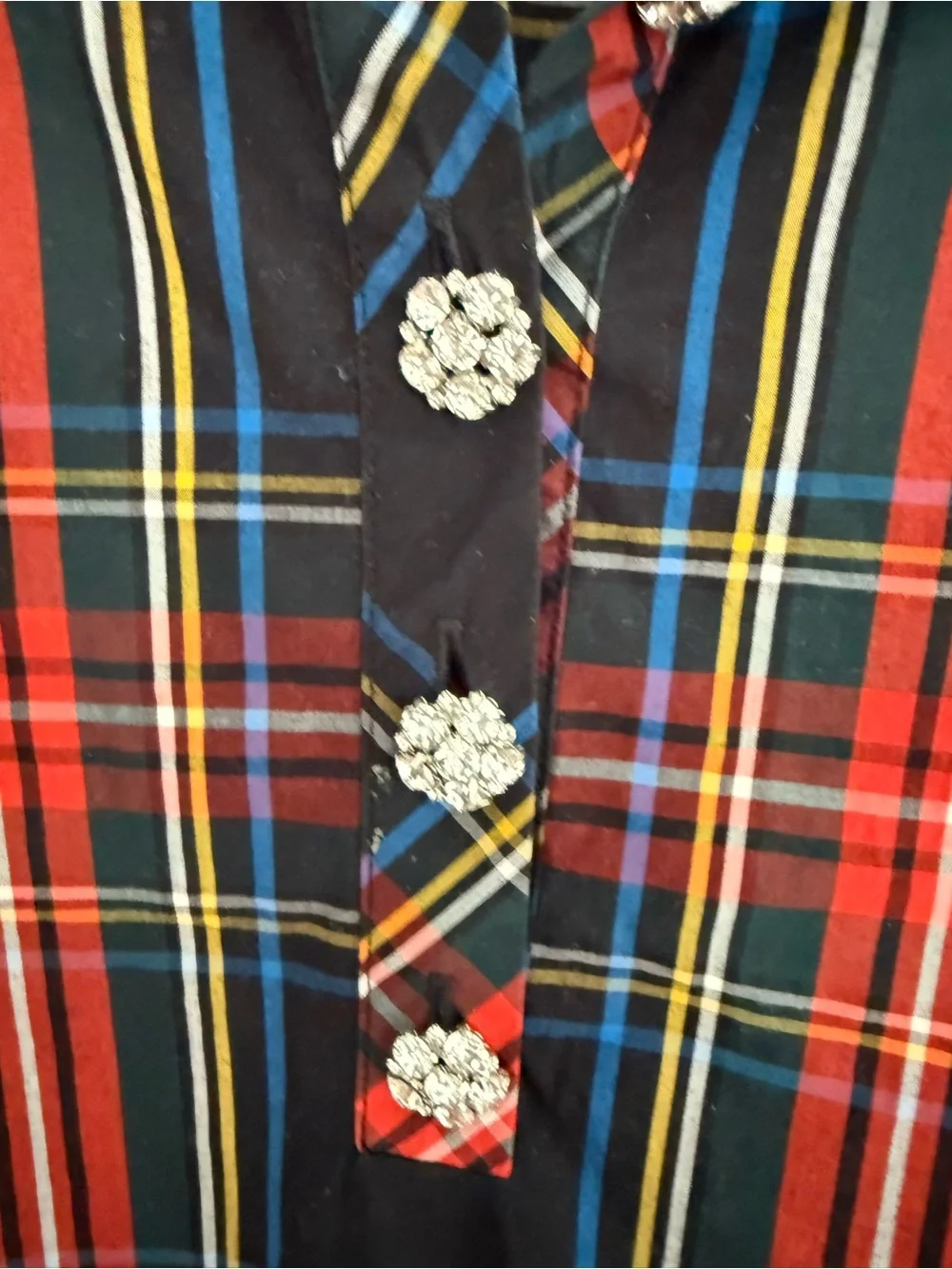J. Crew Red and Black Plaid Long Sleeve Shirt size 10.  Holiday top